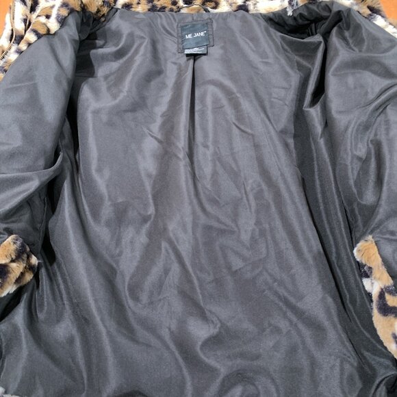 Me Jane Jacket Woman's Coat Faux Fur Zip Up Hood Size XL - Picture 9 of 12
